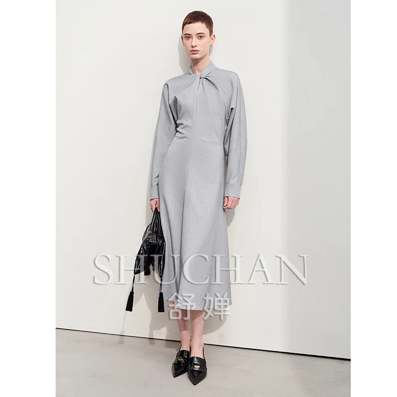 2025 Early Spring New Commuter Style Stand-up Collar Pleated Long-sleeved Dress Women Vestidos De Verano Mujer
2025 Early Spring New Commuter Style Stand-up Collar Pleated Long-sleeved Dress Women Vestidos De Verano Mujer