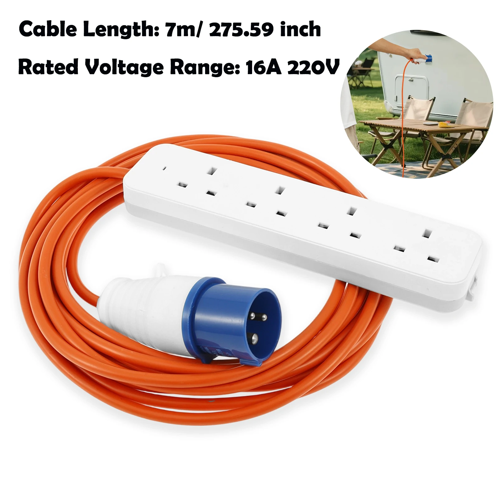 7M Caravan and Camping Electric Hook Up Cable 16A 240V Mains Extension Lead Camping Hook Up Power Cable for Caravans Campervans
7M Caravan and Camping Electric Hook Up Cable 16A 240V Mains Extension Lead Camping Hook Up Power Cable for Caravans Campervans