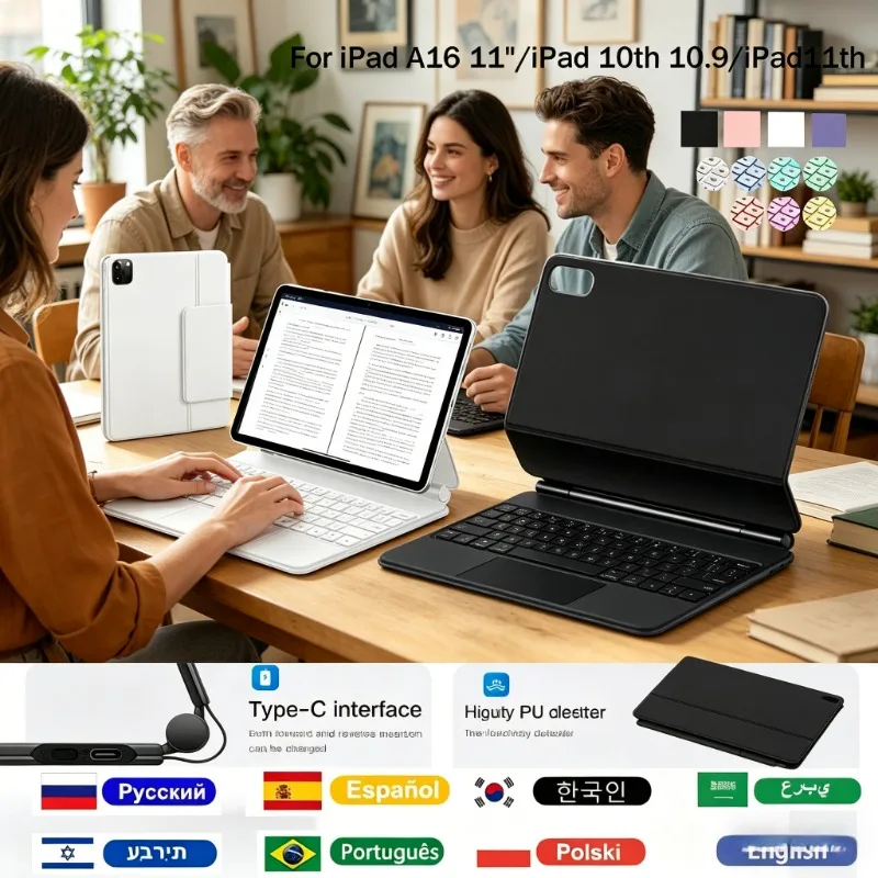 Slim Backlit TouchPad Magic Keyboard Cover For IPad 10.9 Gen
Slim Backlit TouchPad Magic Keyboard Cover For IPad 10.9 Gen