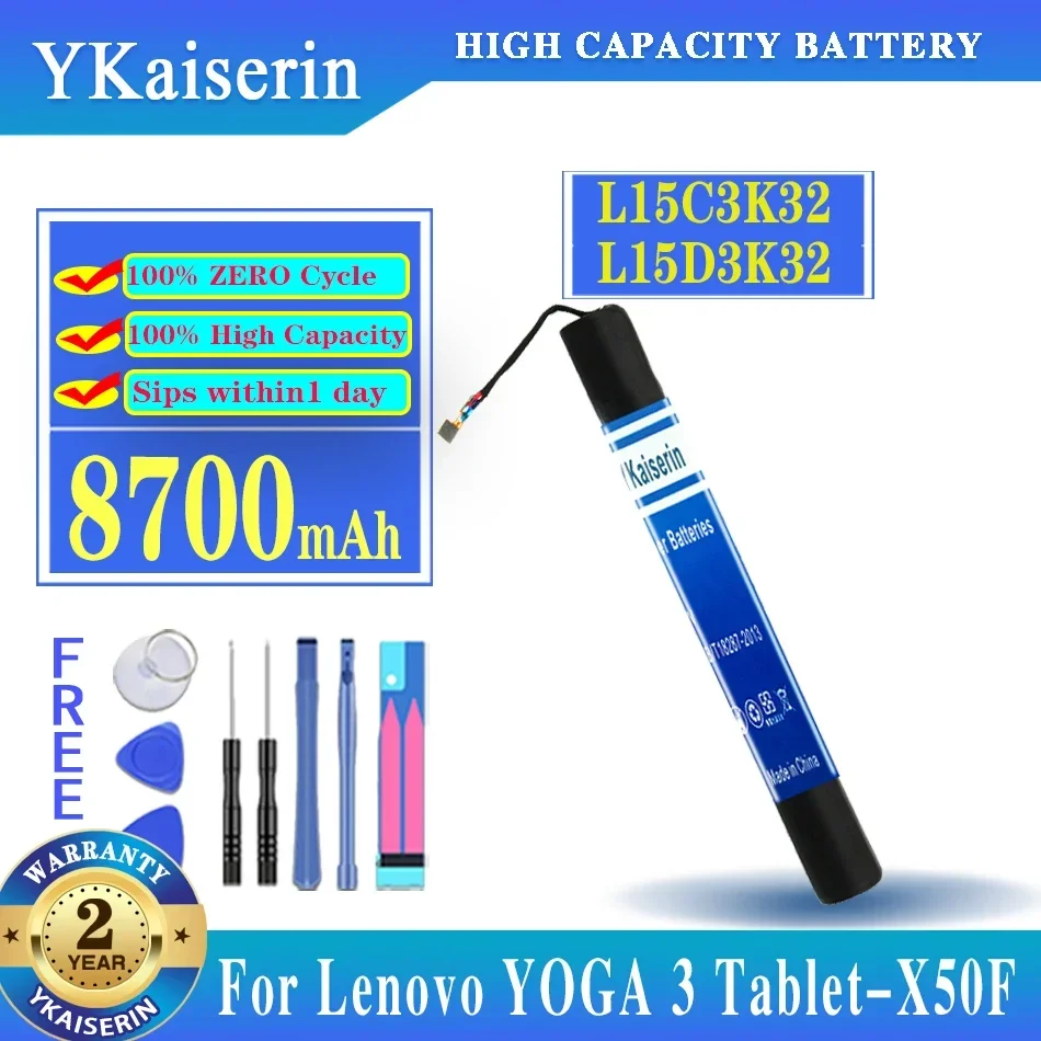 Для LENOVO For YOGA Tab 3 Tab3 10,1 Φ 3 8700mAh L15D3K32 аккумуляторы + Бесплатные инструменты
Для LENOVO For YOGA Tab 3 Tab3 10,1 Φ 3 8700mAh L15D3K32 аккумуляторы + Бесплатные инструменты