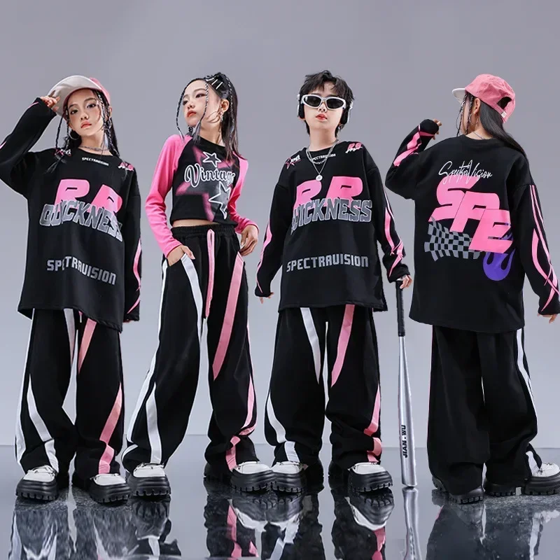 Teen Children Boys Girls Dance Costumes Streetwear Hip Hop Sweatshirt Pant Sets Tracksuit Kids Stage Clothes T-shirt Trousers
Teen Children Boys Girls Dance Costumes Streetwear Hip Hop Sweatshirt Pant Sets Tracksuit Kids Stage Clothes T-shirt Trousers