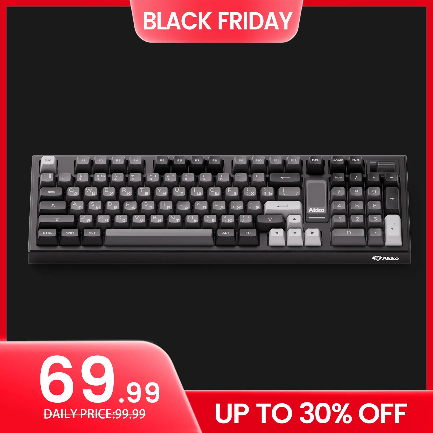 Akko 5098B Wireless Mechanical Keyboard with 1.47-inch LCD Screen Russian Keycaps 96 Keys Hot Swap RGB Tri-mode Gaming Keyboard
Akko 5098B Wireless Mechanical Keyboard with 1.47-inch LCD Screen Russian Keycaps 96 Keys Hot Swap RGB Tri-mode Gaming Keyboard