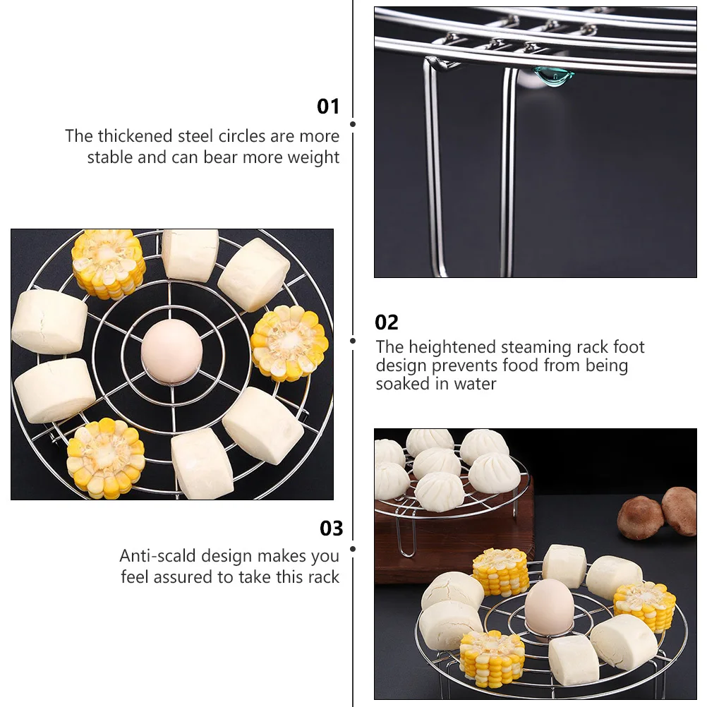 1pc Stainless Steel Steaming Rack 24Cm Silver Rustless Thickened Dense Circles Anti-Scald Heavy Duty Kitchen Steamer
1pc Stainless Steel Steaming Rack 24Cm Silver Rustless Thickened Dense Circles Anti-Scald Heavy Duty Kitchen Steamer