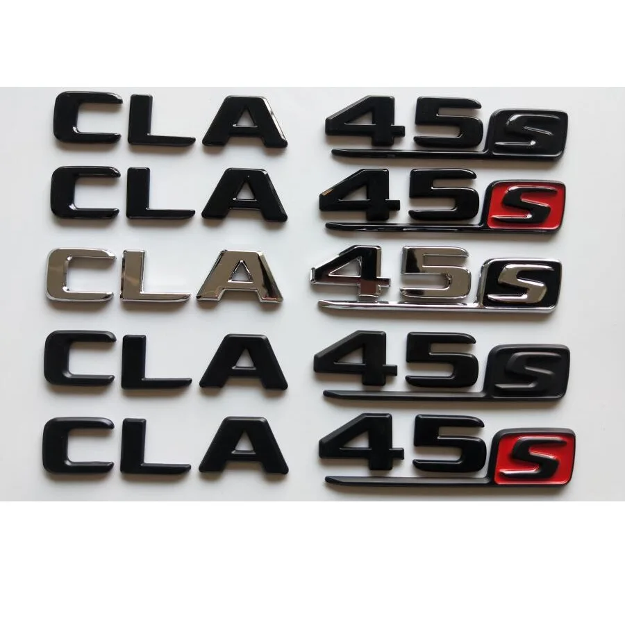 Chrome Black Letters Symbols for Mercedes Benz W117 W118 CLA45 S AMG Trunk Rear Number Emblems
Chrome Black Letters Symbols for Mercedes Benz W117 W118 CLA45 S AMG Trunk Rear Number Emblems
