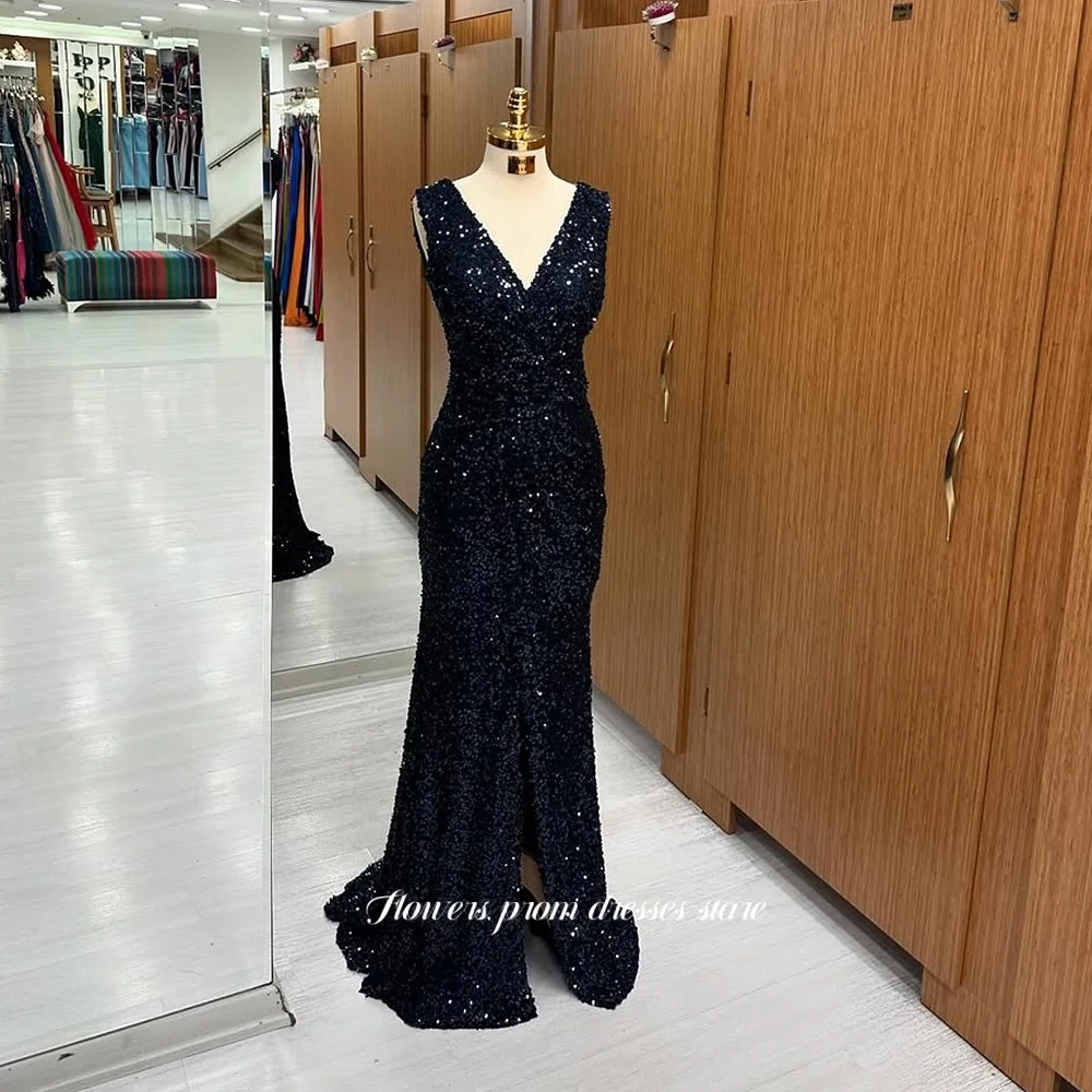 Flowers Prom Mermaid Evening Dresses Sexy V Neck Party Dress High Slit Gala Dresses for Women فساتين مناسبة رسمية Customized
Flowers Prom Mermaid Evening Dresses Sexy V Neck Party Dress High Slit Gala Dresses for Women فساتين مناسبة رسمية Customized