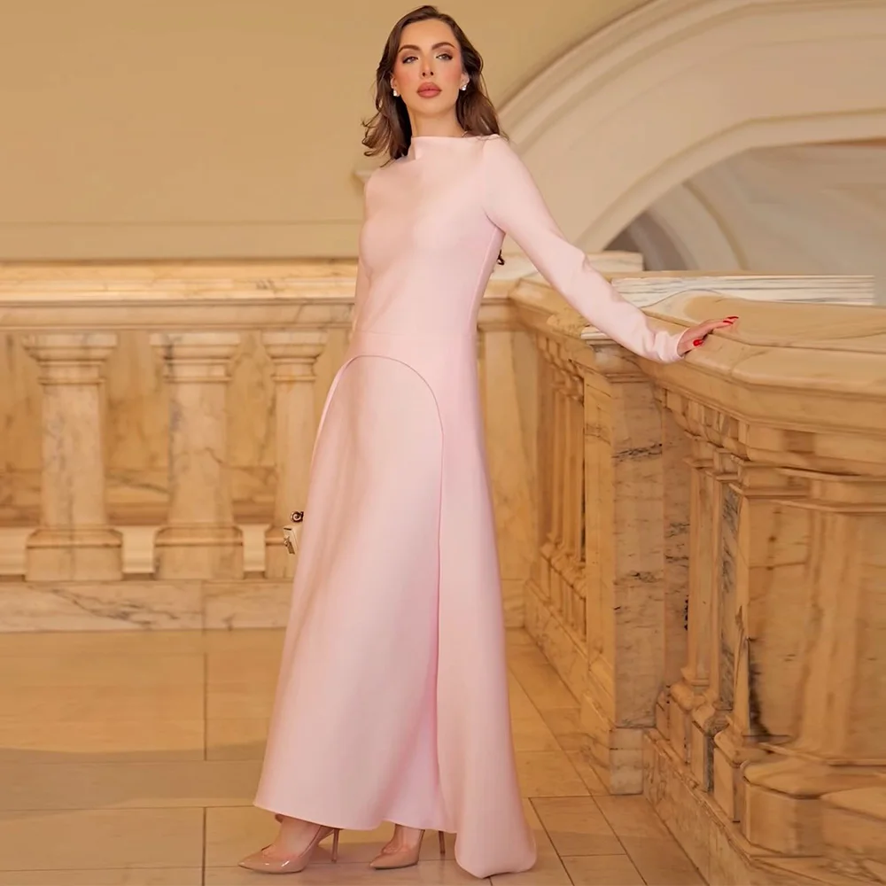 Простое атласное вечернее платье с круглым вырезом, индивидуальный пошив, классический силуэт А-силуэт, длинные рукава, платье для знаменитостей, элегантное, длиной до щиколотки, Robe de soirée
Простое атласное вечернее платье с круглым вырезом, индивидуальный пошив, классический силуэт А-силуэт, длинные рукава, платье для знаменитостей, элегантное, длиной до щиколотки, Robe de soirée