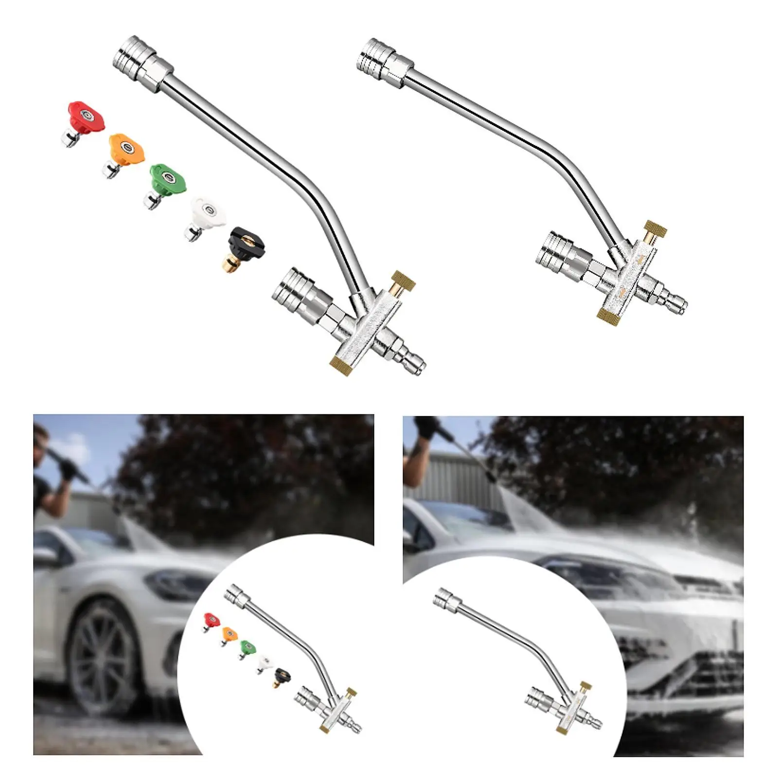 Pressure Washer Double Tip Attachment Practical Multifunctional Cleaning Tool for Auto Detailing Vehicle Beauty Lawn Watering
Pressure Washer Double Tip Attachment Practical Multifunctional Cleaning Tool for Auto Detailing Vehicle Beauty Lawn Watering