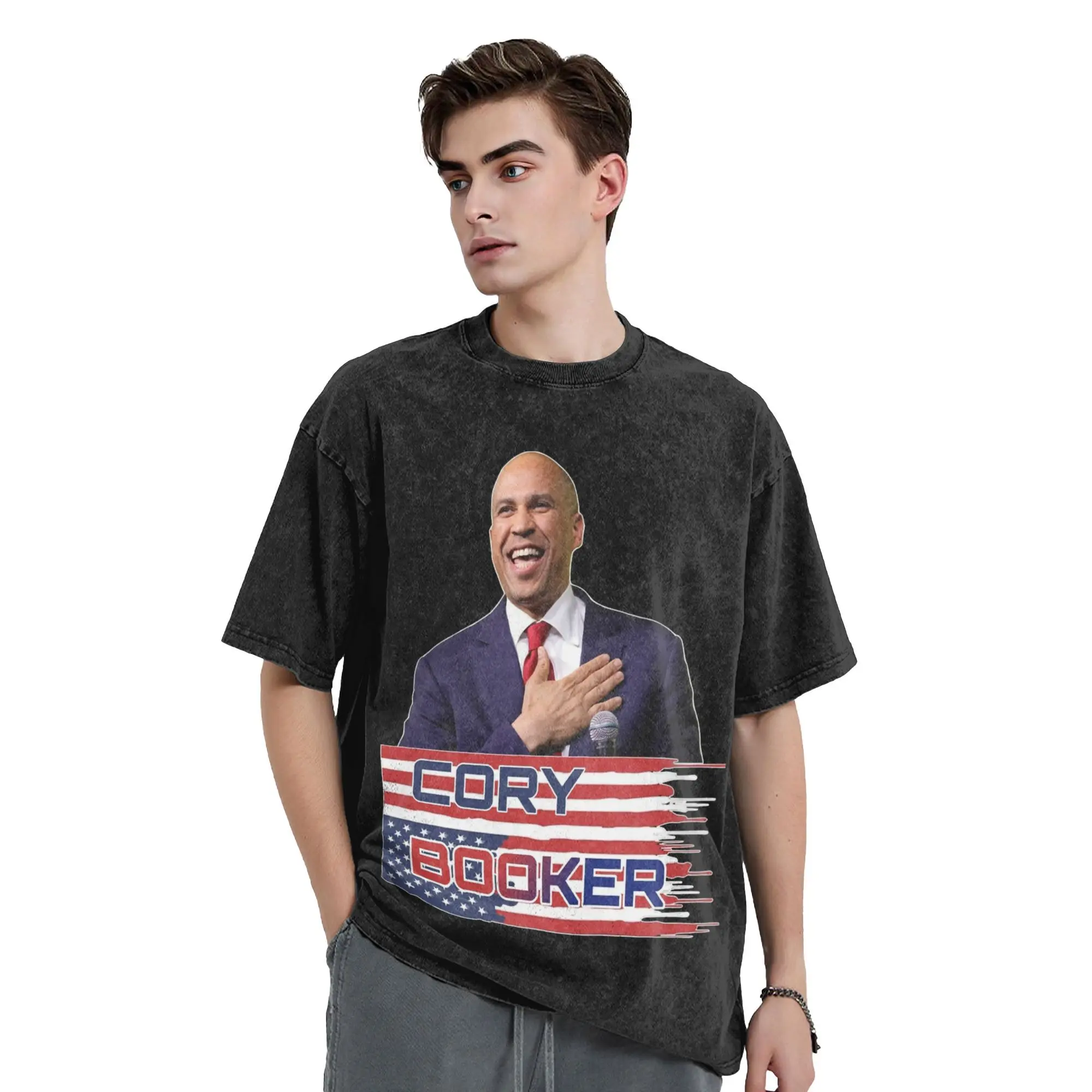 Washed T Shirts Cory Booker The Filibuster Vintage T-Shirt Oversize Streetwear Short Sleeve Graphic Printed Tops Tees Men Women
Washed T Shirts Cory Booker The Filibuster Vintage T-Shirt Oversize Streetwear Short Sleeve Graphic Printed Tops Tees Men Women