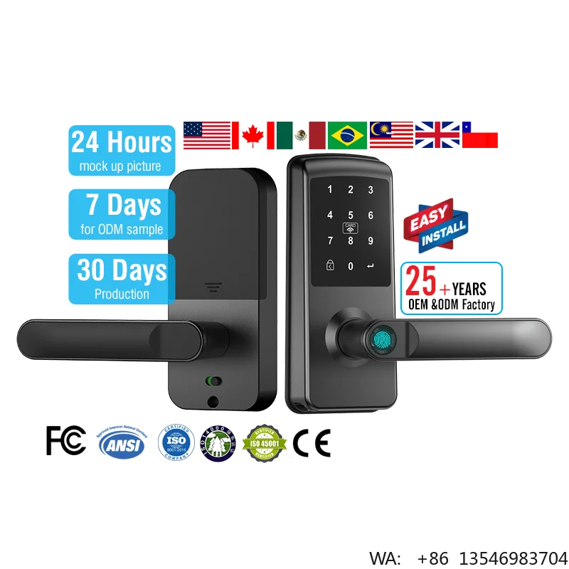 Te'an Electric Digital Fingerprint Smart Locks Card Password Lever Handle Door Lock for Home Zinc Alloy Hotel Wood Doors Use
Te'an Electric Digital Fingerprint Smart Locks Card Password Lever Handle Door Lock for Home Zinc Alloy Hotel Wood Doors Use