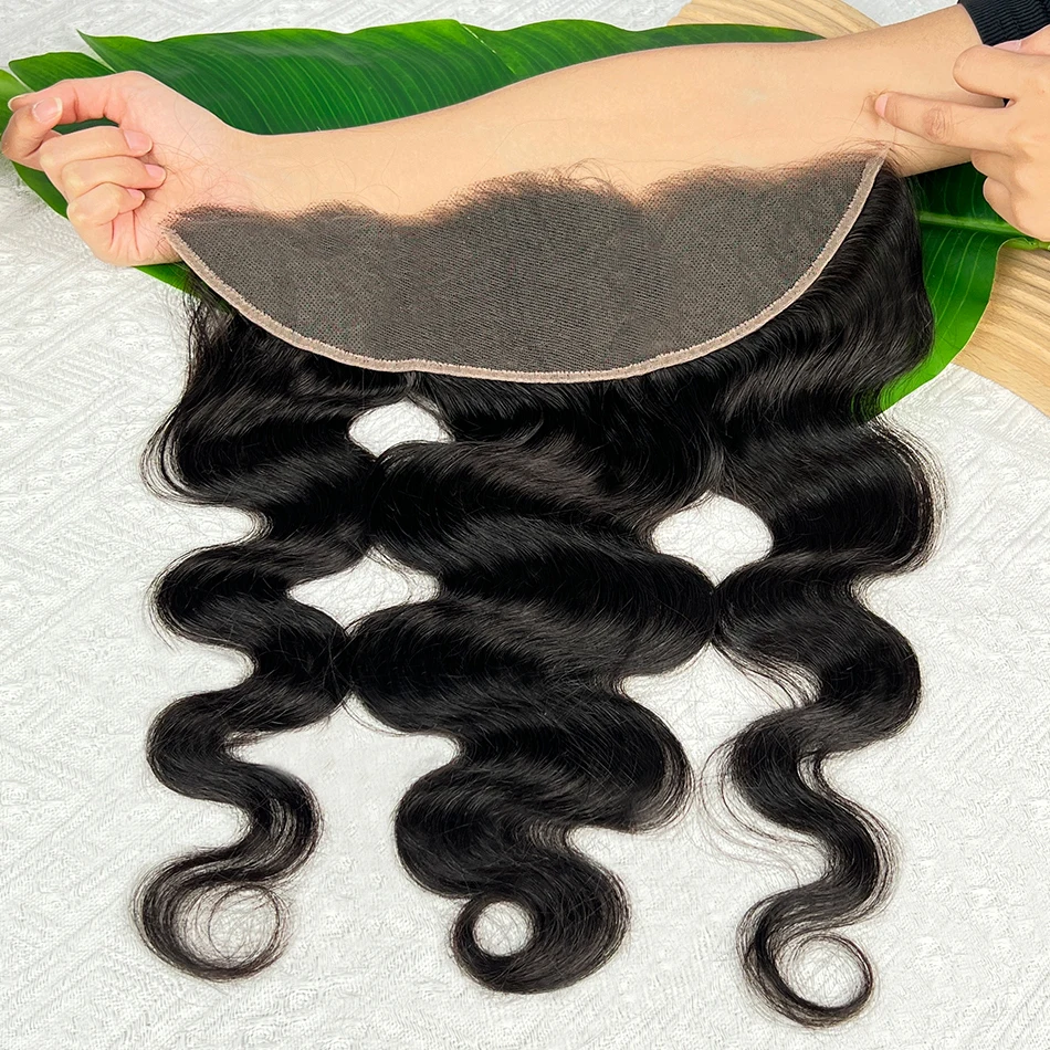 Body Wave 13x4 HD Lace Frontal Human Hair Preplucked Bleached Knots Lace Closure #1B Natural Color 100% Raw Virgin Human Hair
Body Wave 13x4 HD Lace Frontal Human Hair Preplucked Bleached Knots Lace Closure #1B Natural Color 100% Raw Virgin Human Hair
