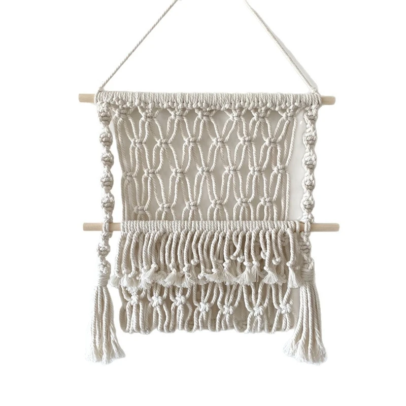 LH hand-woven tapestry magazine mesh pocket wall storage dried flower wall hanging
LH hand-woven tapestry magazine mesh pocket wall storage dried flower wall hanging