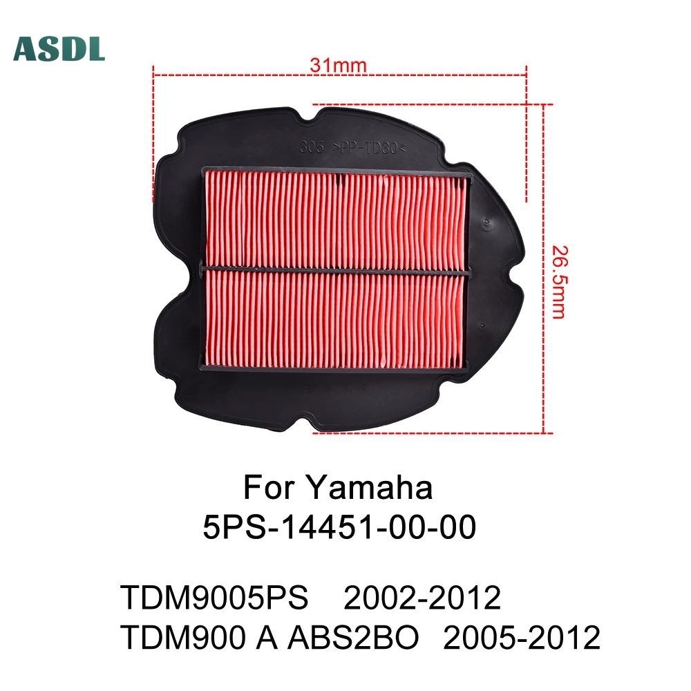 Motorcycle Air Filter Element for Yamaha TDM900 5PS 2002-2012 TDM900 A ABS2BO 2005-2012 TDM 900 TDM-900 5PS-14451-00-00
Motorcycle Air Filter Element for Yamaha TDM900 5PS 2002-2012 TDM900 A ABS2BO 2005-2012 TDM 900 TDM-900 5PS-14451-00-00