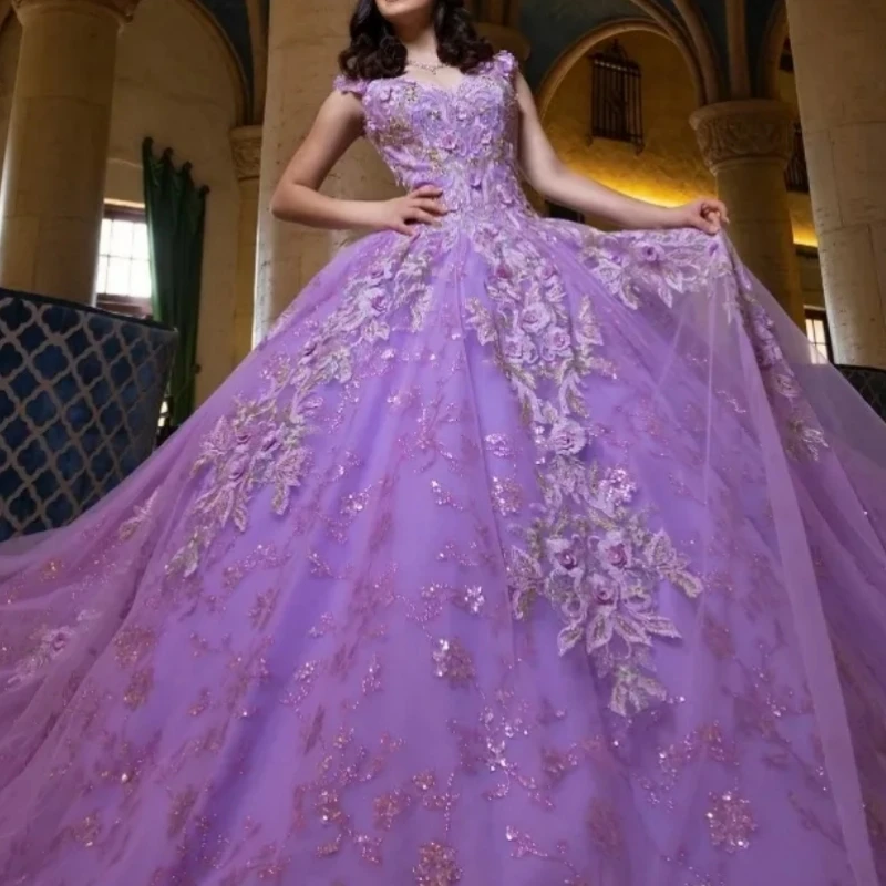 Светло-фиолетовое платье Quinceanera по индивидуальному заказу, кружевное бальное платье с аппликацией на шнуровке, женское бальное платье для выпускного вечера, для особых случаев, Vestido De xv Anos 2025
Светло-фиолетовое платье Quinceanera по индивидуальному заказу, кружевное бальное платье с аппликацией на шнуровке, женское бальное платье для выпускного вечера, для особых случаев, Vestido De xv Anos 2025