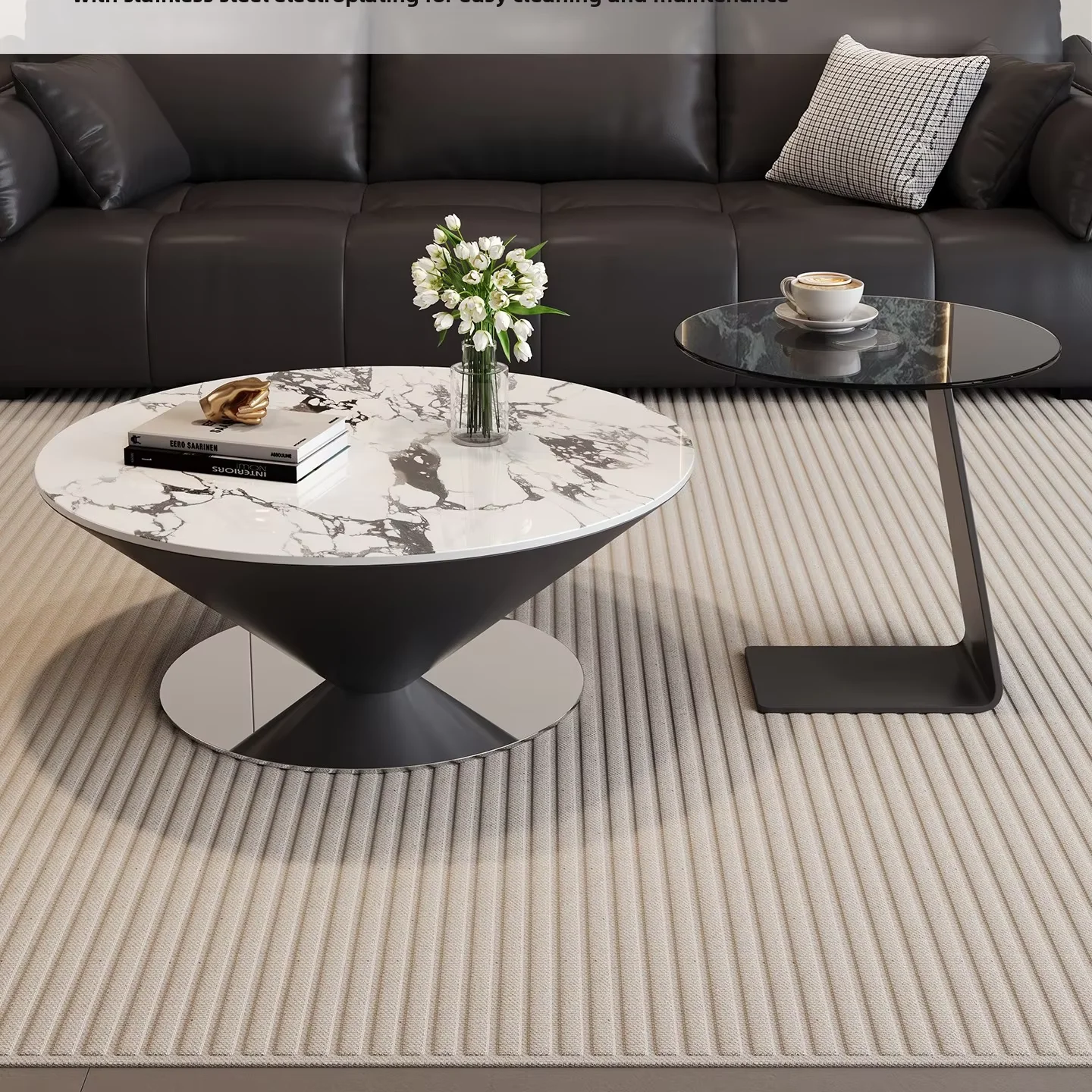 &c Light Luxury High-End Coffee Table Set Living Room Home Furniture Small Apartment Artistic Sintered Stone Coffee Table
&c Light Luxury High-End Coffee Table Set Living Room Home Furniture Small Apartment Artistic Sintered Stone Coffee Table