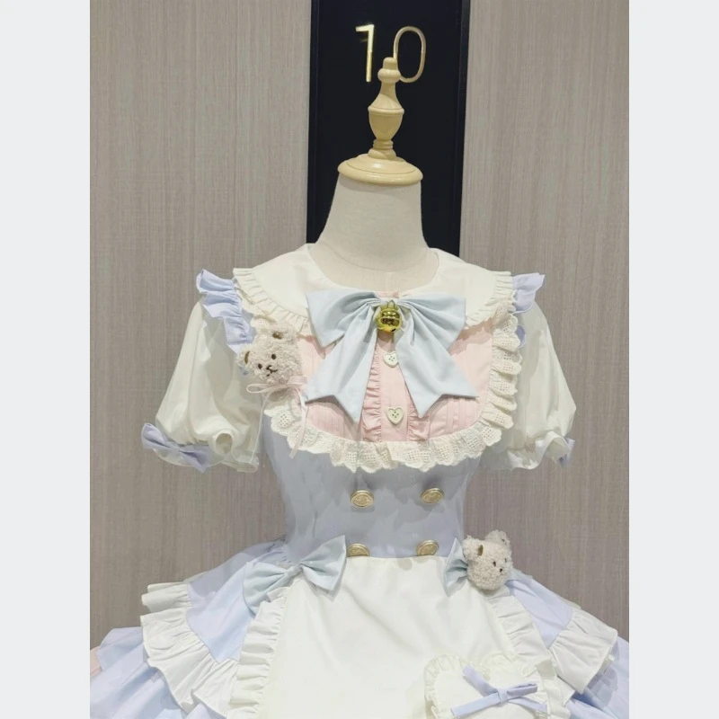 New sweet beautiful woman servant Lolita contrasting color splicing apron Japanese Lolita dress fishnet bodysuit bodystockings
New sweet beautiful woman servant Lolita contrasting color splicing apron Japanese Lolita dress fishnet bodysuit bodystockings