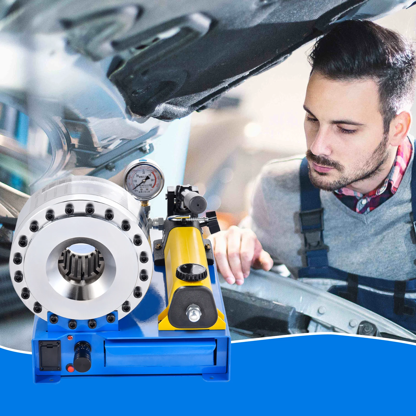 Portable Hydraulic Hose Crimper Handheld Tube Crimping Machine & Hose Press Tool for Excavator Pipelines &Agricultural Machinery
Portable Hydraulic Hose Crimper Handheld Tube Crimping Machine & Hose Press Tool for Excavator Pipelines &Agricultural Machinery