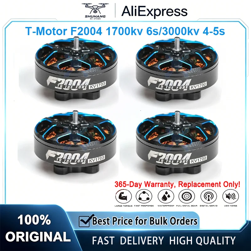 T-Motor F2004 Brushless Motor Long Range 1700KV 6S / 3000KV 4-5S 1.5mm Shaft 3-5Inch For RC FPV Racing Drone
T-Motor F2004 Brushless Motor Long Range 1700KV 6S / 3000KV 4-5S 1.5mm Shaft 3-5Inch For RC FPV Racing Drone