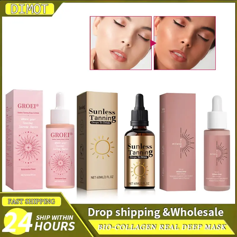 Self Tanning Drops Enhance Skin Melanin Liquid Bronzer Natural Tanner Preventing Sunburn Sunless For Body Face Tanning Products 
Self Tanning Drops Enhance Skin Melanin Liquid Bronzer Natural Tanner Preventing Sunburn Sunless For Body Face Tanning Products