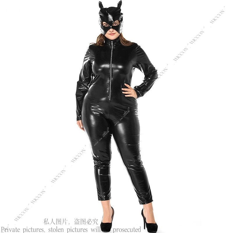 New Plus-size Gaming Uniform Set In Cat Girl Leather Black Wet Look Body Suit Halloween Party Disguise Sexy Woman Halloween
New Plus-size Gaming Uniform Set In Cat Girl Leather Black Wet Look Body Suit Halloween Party Disguise Sexy Woman Halloween