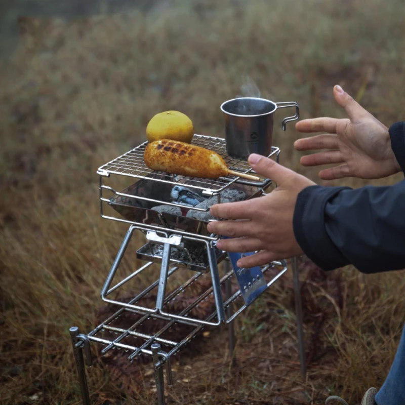 CAMPINGMOON Outdoor X-MINI Stainless Steel Barbecue Grill Outdoor Family Barbecue Grill Wooden Carbon Small Barbecue grill
CAMPINGMOON Outdoor X-MINI Stainless Steel Barbecue Grill Outdoor Family Barbecue Grill Wooden Carbon Small Barbecue grill