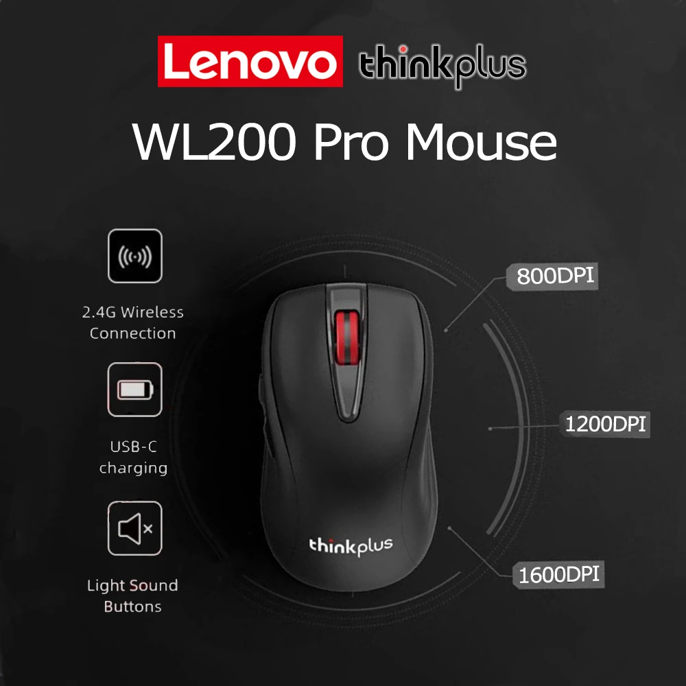 Мышь Lenovo thinkplus WL200 Pro, бесшумная перезаряжаемая DPI для ПК, ноутбука, USB-C, левая и правая рука, 2,4G, высокоточная оптическая
Мышь Lenovo thinkplus WL200 Pro, бесшумная перезаряжаемая DPI для ПК, ноутбука, USB-C, левая и правая рука, 2,4G, высокоточная оптическая