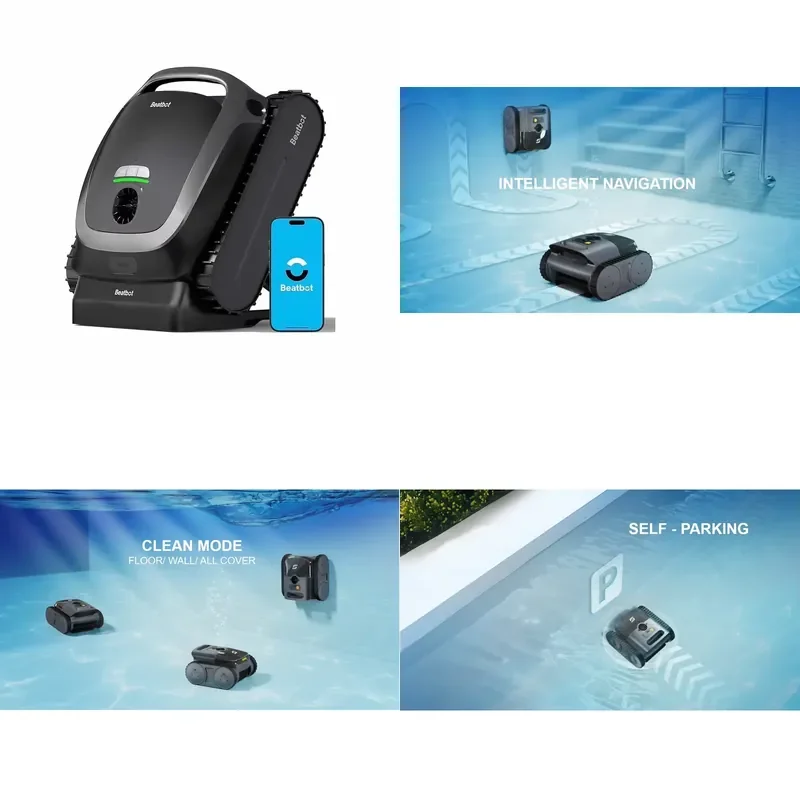 AKX Intelligent Cordless Robotic Pool Vacuum Cleaner for Ground Pools Optimized Path Wet Dry Cleaning Floor Walls Waterline
AKX Intelligent Cordless Robotic Pool Vacuum Cleaner for Ground Pools Optimized Path Wet Dry Cleaning Floor Walls Waterline