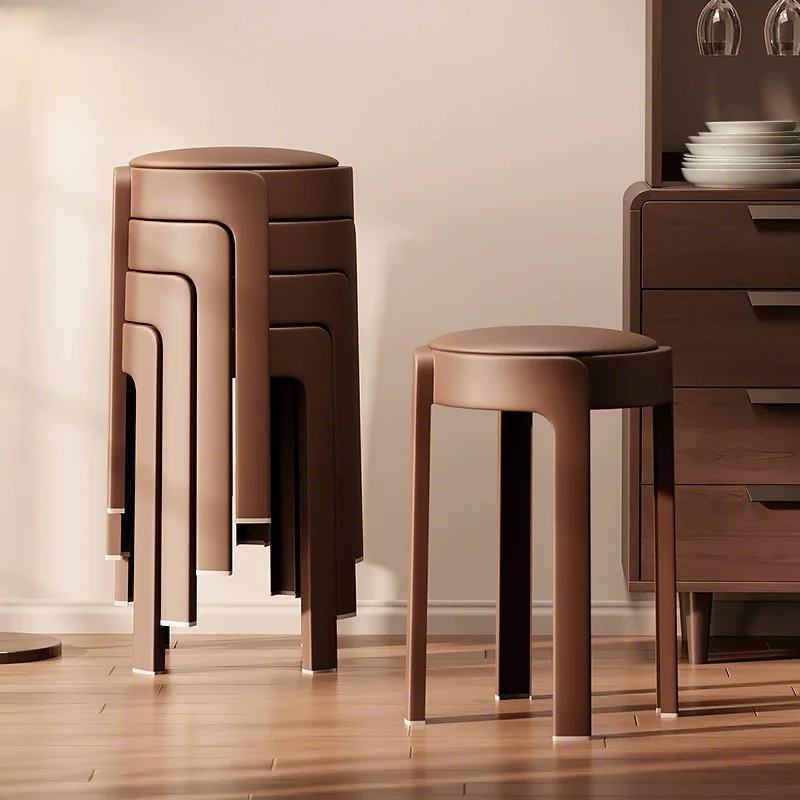 Plastic Soft Dining Chair Stool Thickened Durable Stackable Round Stool Light Luxury Spare Chair for Home
Plastic Soft Dining Chair Stool Thickened Durable Stackable Round Stool Light Luxury Spare Chair for Home