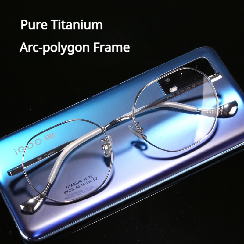 Titanium Eyeglass Frame Arc Polygonal Shape with Thick-Rim Design Ultra-Lightweight Eyewear Accessories for Prescription Lens
Titanium Eyeglass Frame Arc Polygonal Shape with Thick-Rim Design Ultra-Lightweight Eyewear Accessories for Prescription Lens