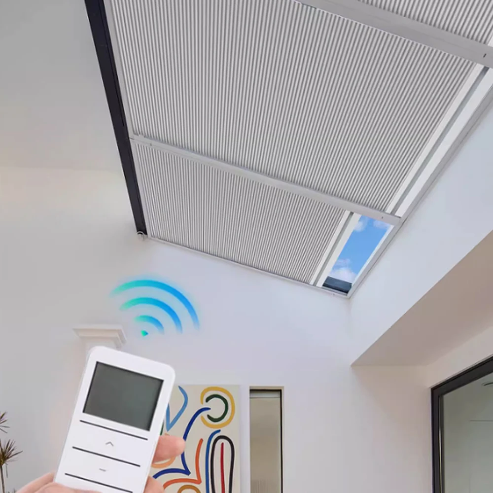 Electrict Tuya Wifi Skylight Roof Window Cellular Honeycomb Full Blackout Waterproof Blinds for Skylight for Home Decoration
Electrict Tuya Wifi Skylight Roof Window Cellular Honeycomb Full Blackout Waterproof Blinds for Skylight for Home Decoration