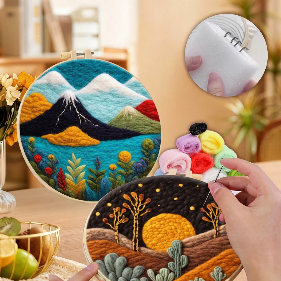 GATYZTORY Wool Felting Kit Scenery Landscape Adult Crafts Embroidery Frame diy Set For Handicraft Cross Stitch Home Decoration
GATYZTORY Wool Felting Kit Scenery Landscape Adult Crafts Embroidery Frame diy Set For Handicraft Cross Stitch Home Decoration