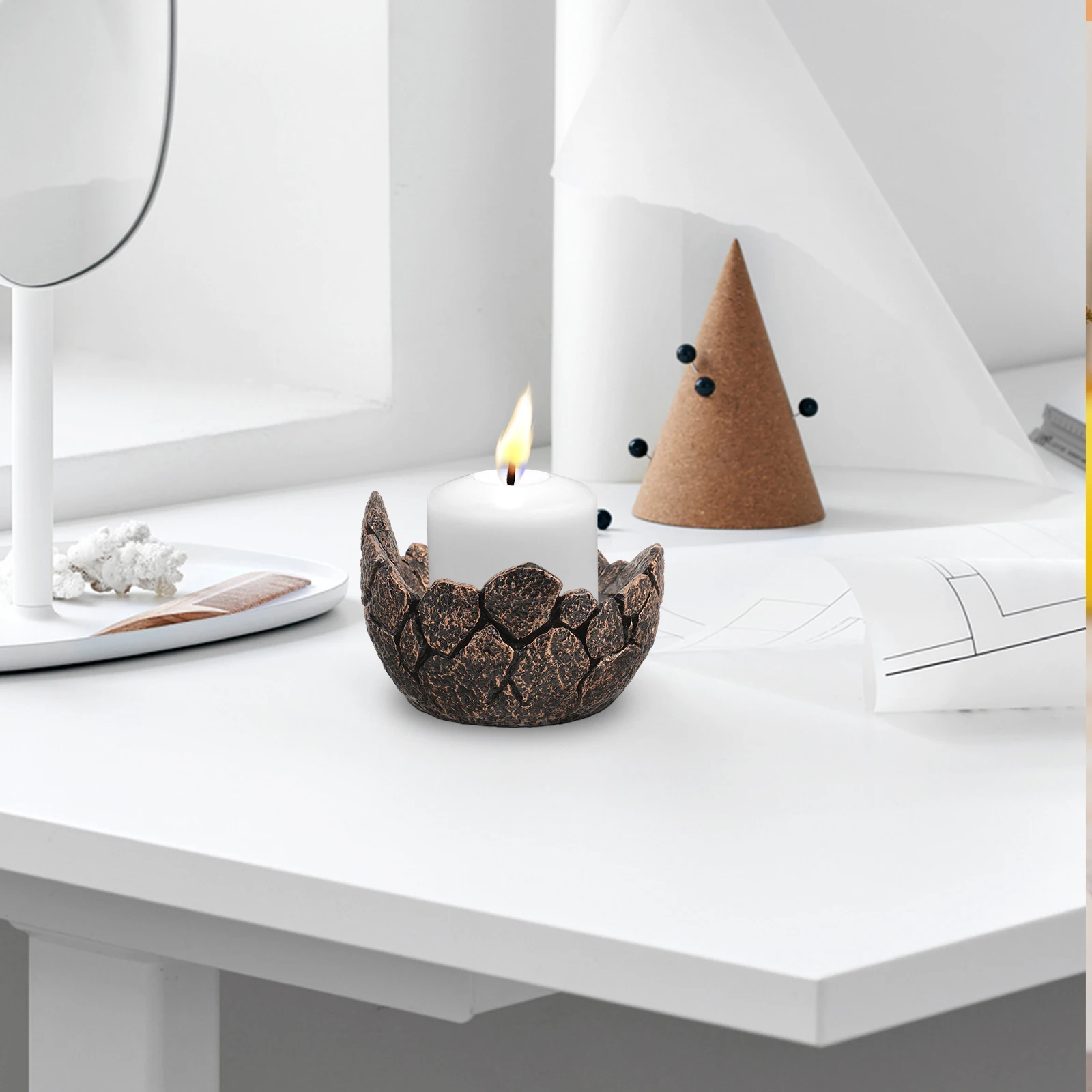 1pcs Retro Candlestick Ornaments Resin Material Classic Design Decorative Small Holder Suitable for Housewarming Weddings
1pcs Retro Candlestick Ornaments Resin Material Classic Design Decorative Small Holder Suitable for Housewarming Weddings