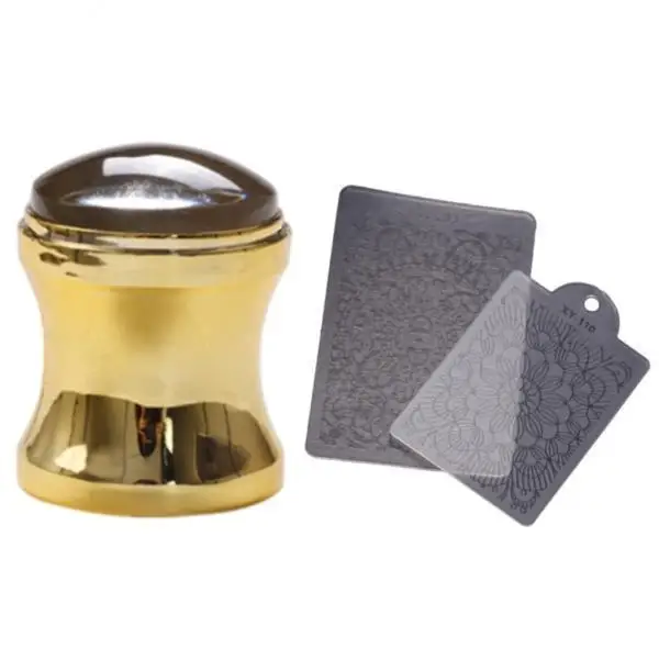Nail Stamper Kit Golden Silicone Transfer Polish Tool Set for Ladies DIY Nail Decoration and Design
Nail Stamper Kit Golden Silicone Transfer Polish Tool Set for Ladies DIY Nail Decoration and Design