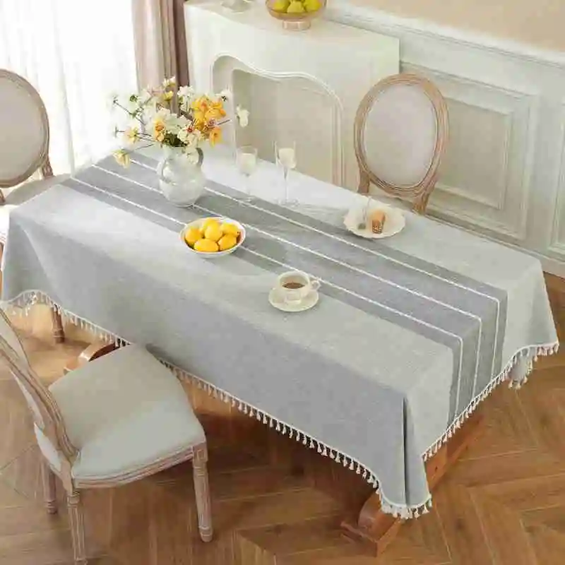 Grey Striped Tablecloth Waterproof Wrinkle Resistant Rectangle Table Cover for Dining Kitchen Home Party Decor
Grey Striped Tablecloth Waterproof Wrinkle Resistant Rectangle Table Cover for Dining Kitchen Home Party Decor