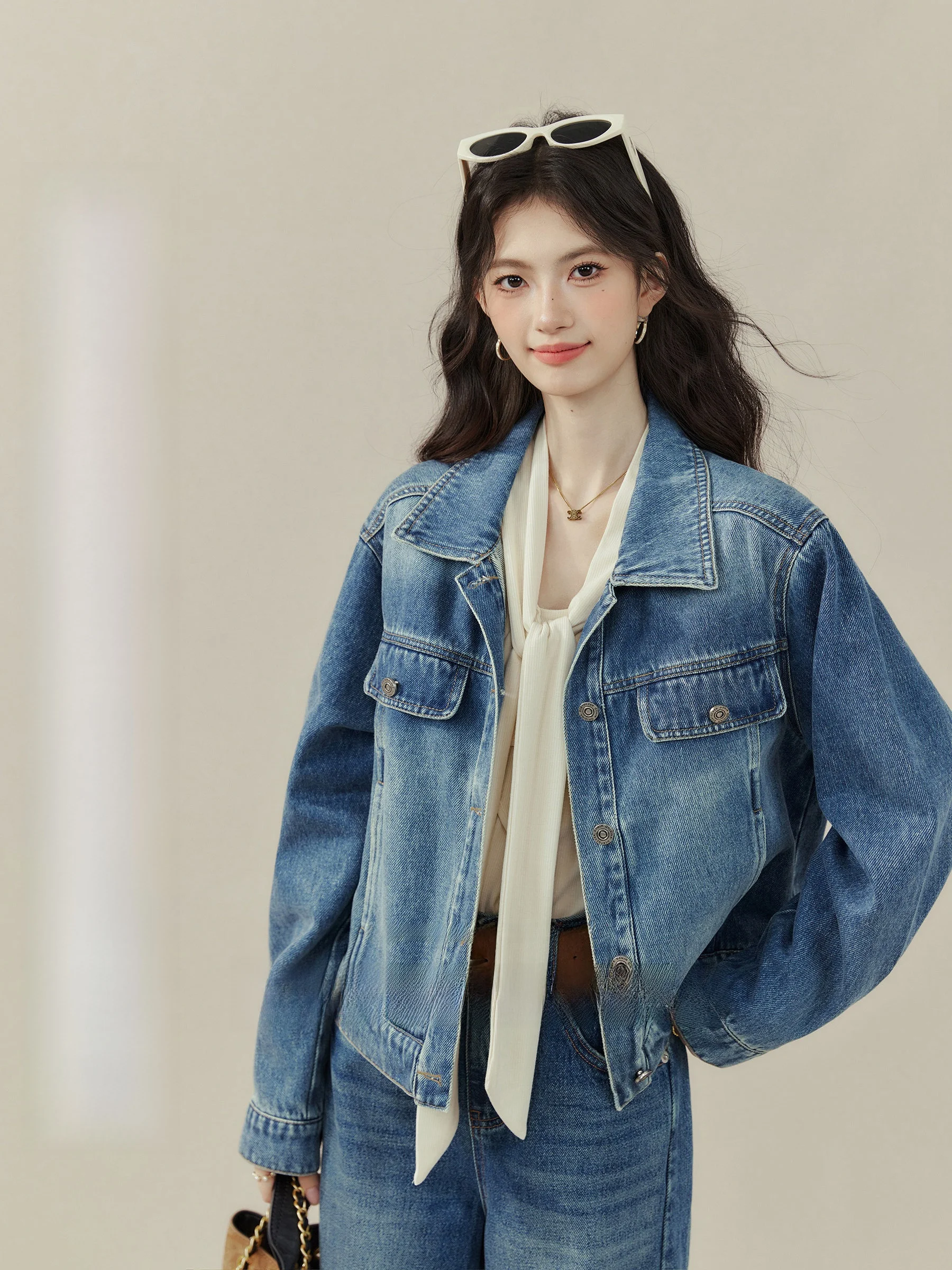 Blue Loose Fit ort Denim Jaet plus Size Women's Vintage Sle Coastal Line Faion plus Size Ladies' ort Coat
Blue Loose Fit ort Denim Jaet plus Size Women's Vintage Sle Coastal Line Faion plus Size Ladies' ort Coat