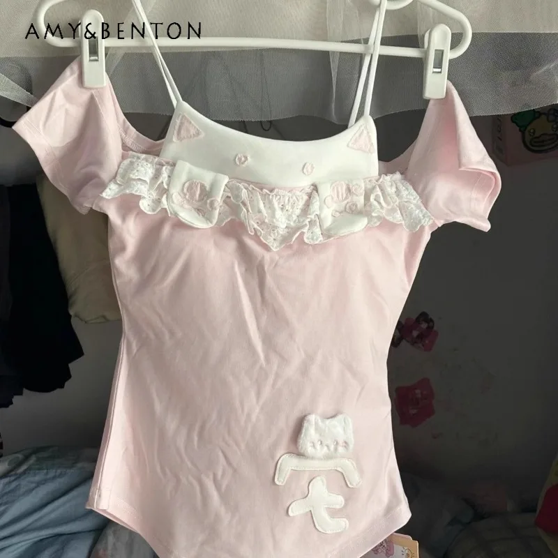 2025 New Japanese Summer Two-dimensional Cute Soft Cute Neck Kitten Print Sweet Pink Suspender Vest For Women
2025 New Japanese Summer Two-dimensional Cute Soft Cute Neck Kitten Print Sweet Pink Suspender Vest For Women