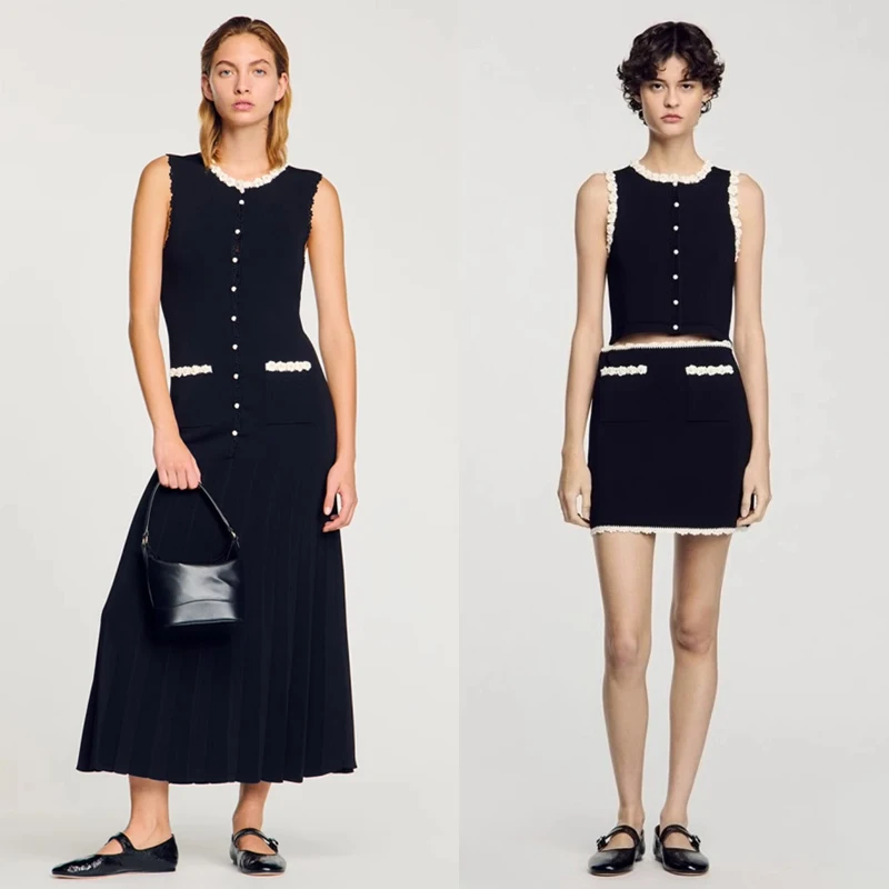 MICOAT Hepburn Fragrance Wind Thousand Gold French System 25 Summer 3D Flower Knitted Sleeveless Vest Skirt Dress
MICOAT Hepburn Fragrance Wind Thousand Gold French System 25 Summer 3D Flower Knitted Sleeveless Vest Skirt Dress