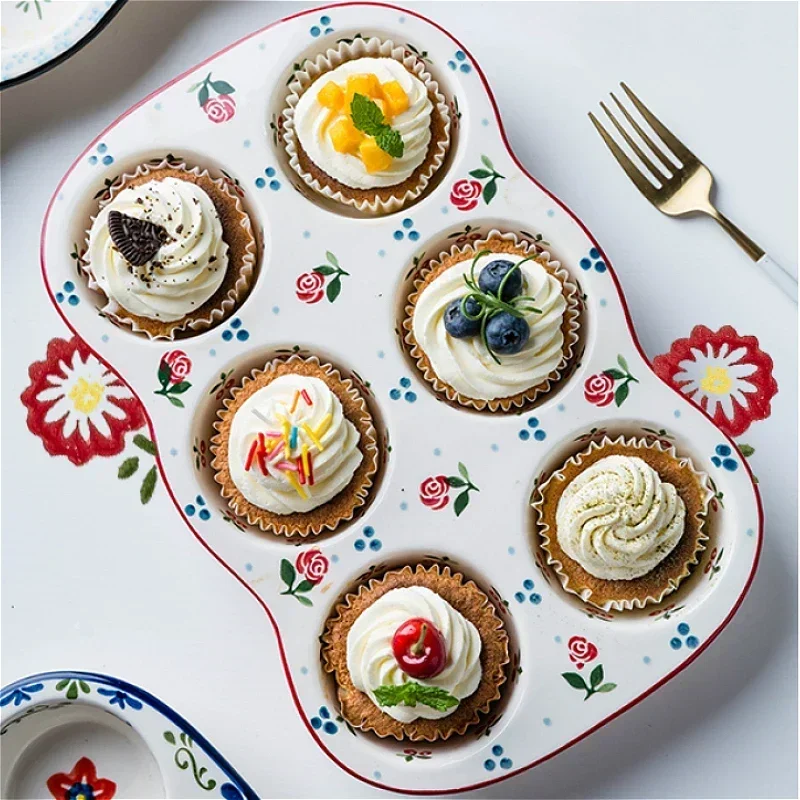 Six Grids Original Ceramic Baking Tools Bakery Donut Baking Souffle Cake Bowl Pan Home Egg Tart Mold Kitchen Dessert Accessories
Six Grids Original Ceramic Baking Tools Bakery Donut Baking Souffle Cake Bowl Pan Home Egg Tart Mold Kitchen Dessert Accessories