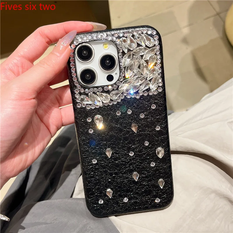 Роскошный защитный чехол для телефона из искусственной кожи со стразами для iPhone 16 Plus 15 14 13 12 Pro Max 11, задняя крышка для телефона с браслетом и ремешком
Роскошный защитный чехол для телефона из искусственной кожи со стразами для iPhone 16 Plus 15 14 13 12 Pro Max 11, задняя крышка для телефона с браслетом и ремешком