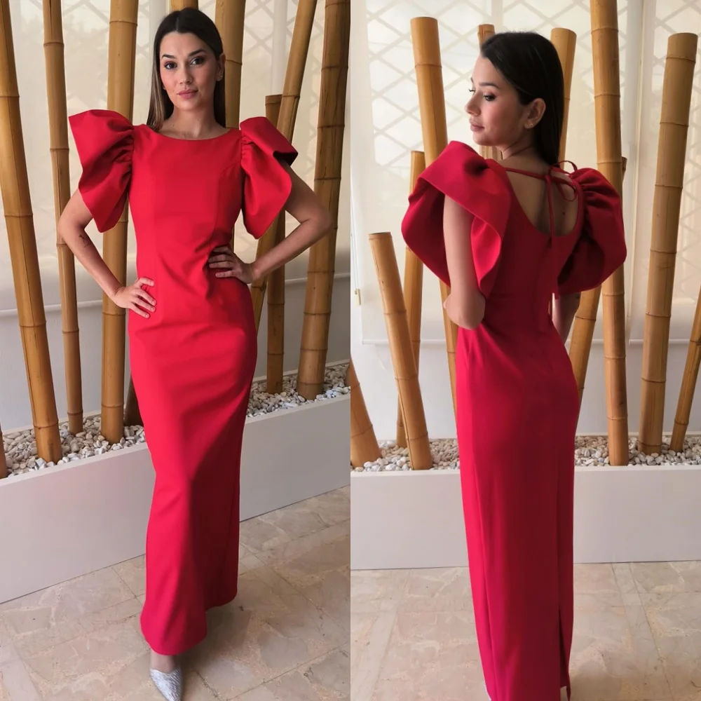 Customized Classic Red Jersey Evening Dress Graceful Scoop Short Sleeves Homecoming Dresses Luxury Special Occasion Gowns
Customized Classic Red Jersey Evening Dress Graceful Scoop Short Sleeves Homecoming Dresses Luxury Special Occasion Gowns