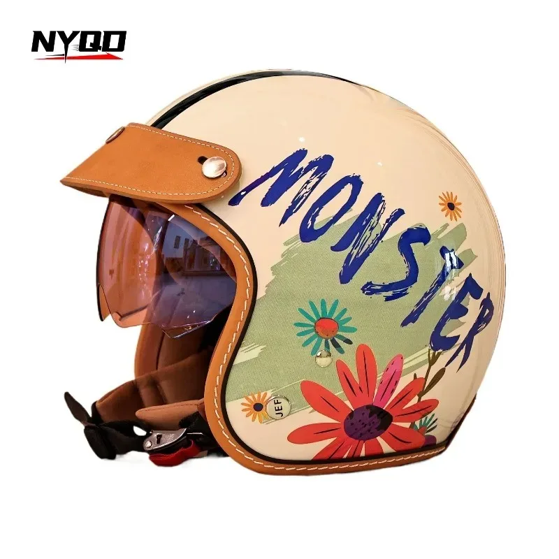 Motorcycle Helmet Vintage 3/4 Open Face Half Helmet CCC DOT ECE Cert Cool Vent 4 Seasons Unisex Cruiser Riding
Motorcycle Helmet Vintage 3/4 Open Face Half Helmet CCC DOT ECE Cert Cool Vent 4 Seasons Unisex Cruiser Riding