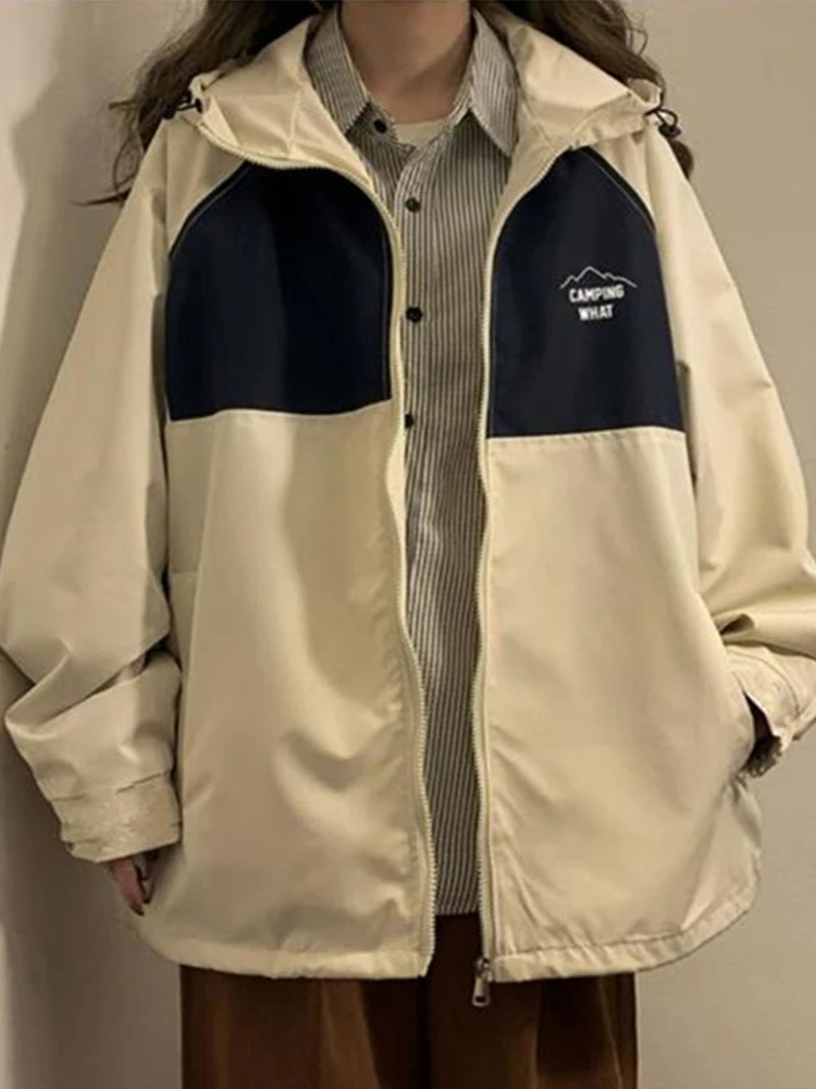 Oversized Hooded Jacket Women Winter Vintage Patchwork Windbreaker Female Casual Loose Pocket Jackets Lady Harajuku Zipper Coats
Oversized Hooded Jacket Women Winter Vintage Patchwork Windbreaker Female Casual Loose Pocket Jackets Lady Harajuku Zipper Coats