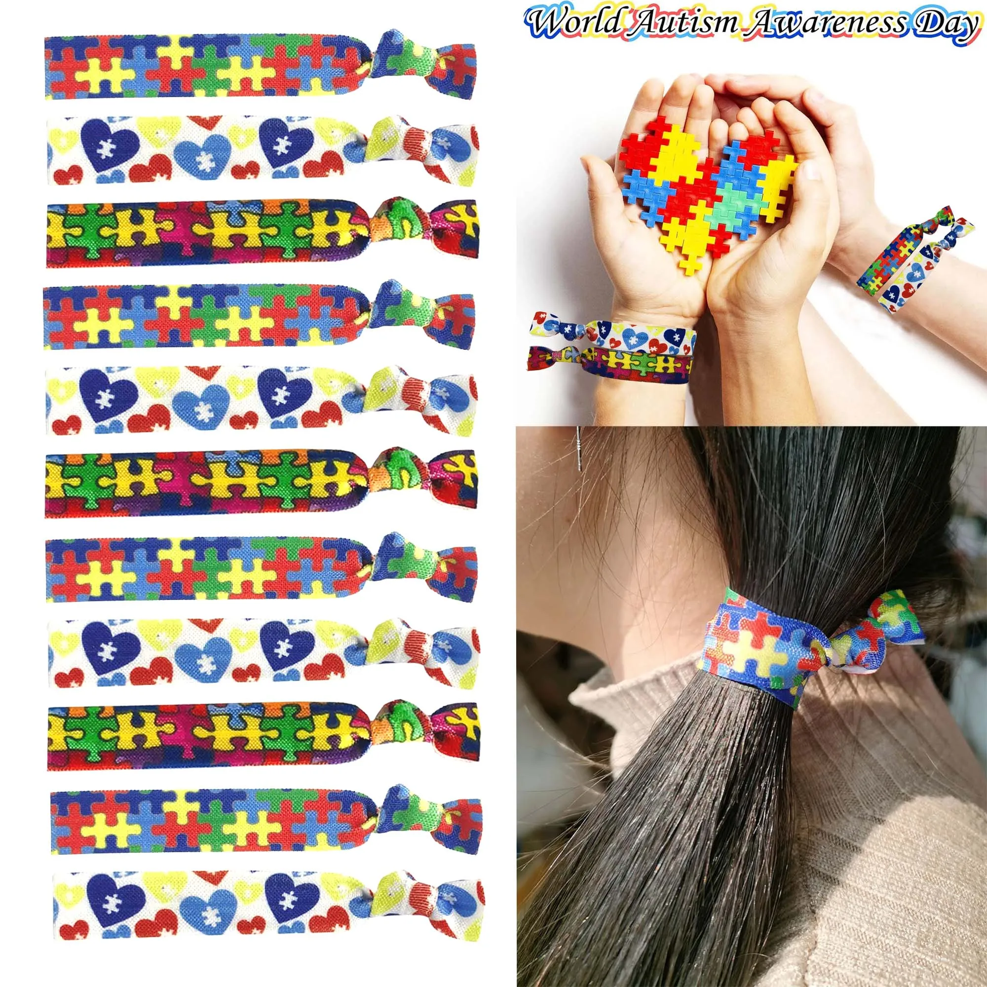 50Pcs/200Pcs Autism Print Elastic Hair bands Wholesale Autism Awareness Ponytail Holder Girls Hair Accessories Headband Set
50Pcs/200Pcs Autism Print Elastic Hair bands Wholesale Autism Awareness Ponytail Holder Girls Hair Accessories Headband Set
