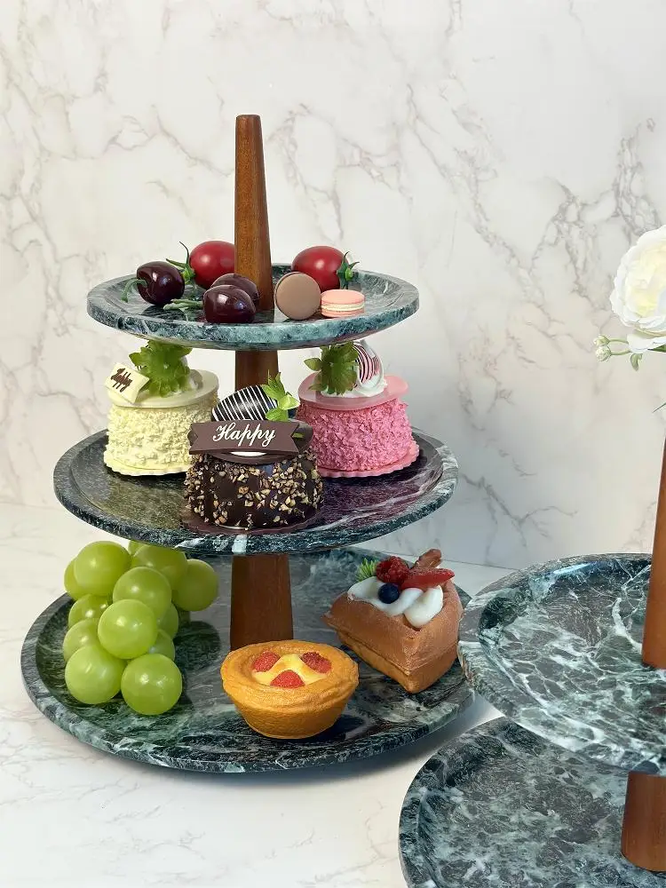 Luxury Natural Marble Fruit Tray - Three-Tier Green Onyx Snack Stand w/ Non-Slip Base for Afternoon Tea & European Home Decor
Luxury Natural Marble Fruit Tray - Three-Tier Green Onyx Snack Stand w/ Non-Slip Base for Afternoon Tea & European Home Decor