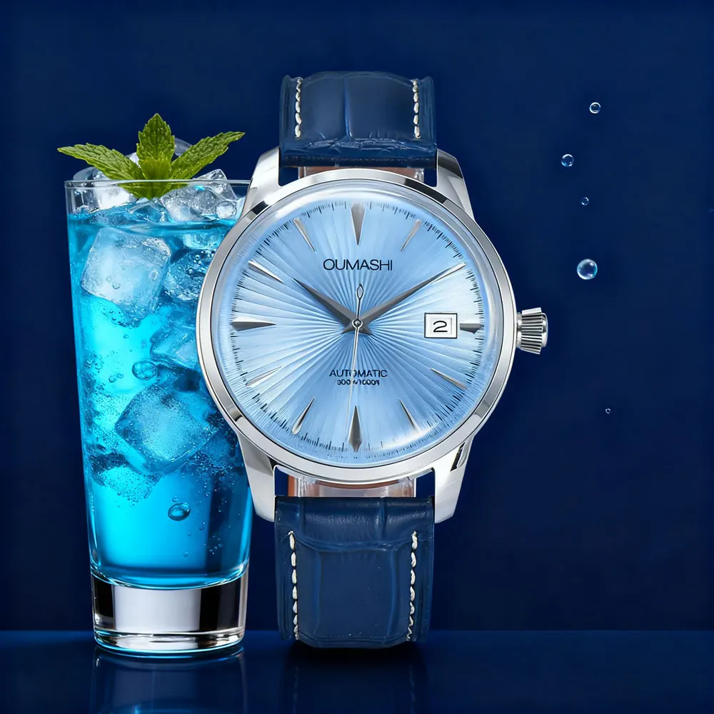 40mm Stainless steel men's automatic mechanical watch China NH35 movement with high-strength mineral glass and leather strap
40mm Stainless steel men's automatic mechanical watch China NH35 movement with high-strength mineral glass and leather strap