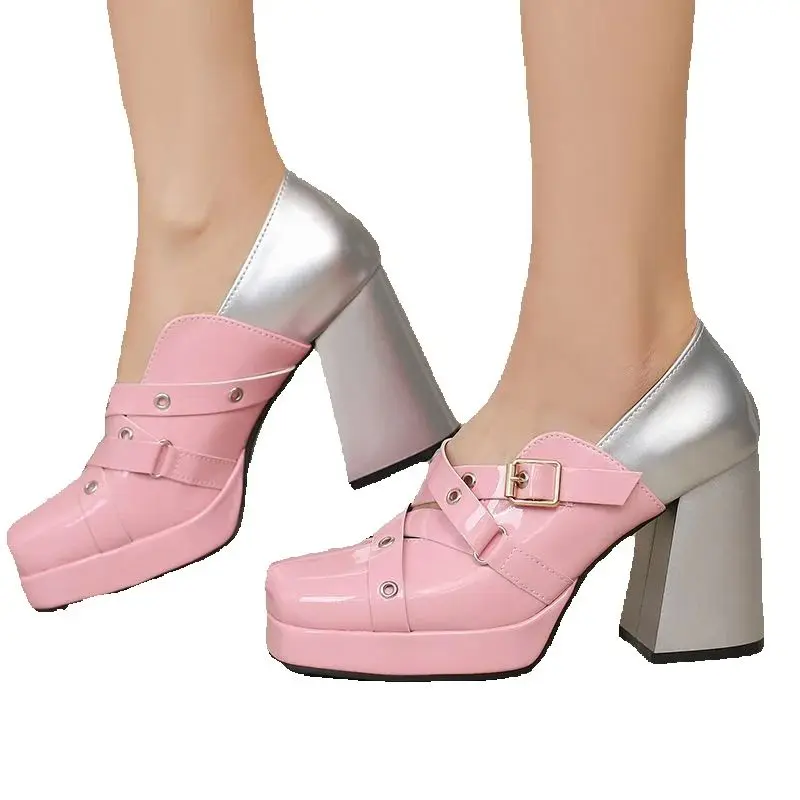 ASILETO 2025 Fashion Cool Female Pumps Square Toe Block Heels 9.5cm Platform 2cm Slip On Mixed Color Big Size 47 48 US16 Pink
ASILETO 2025 Fashion Cool Female Pumps Square Toe Block Heels 9.5cm Platform 2cm Slip On Mixed Color Big Size 47 48 US16 Pink