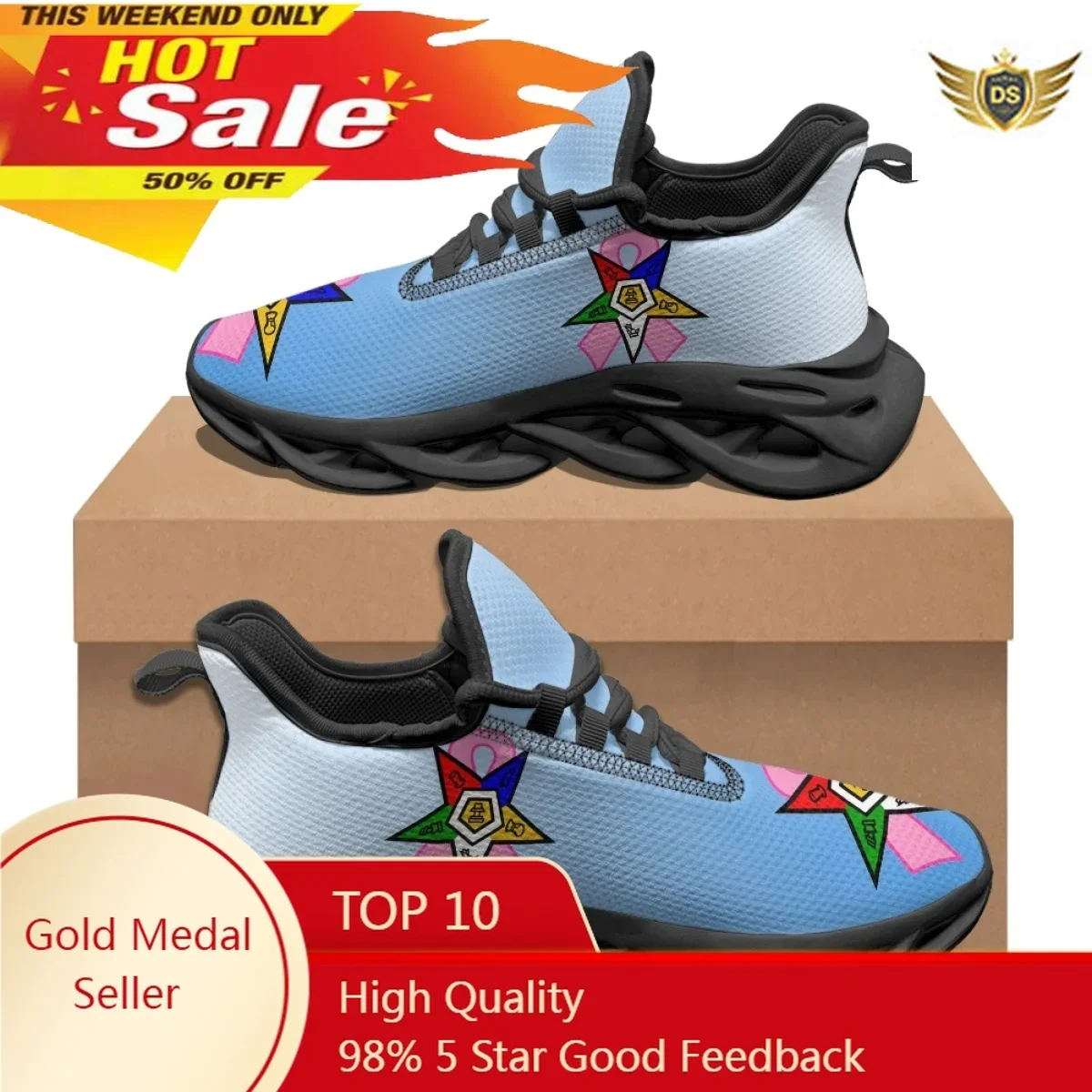 Summer Sneakersfor Women Hot Greek Sorority Order Of The Eastern Star Print Outdoor Sports Lace Up Running Shoes Vulcanized Shoe
Summer Sneakersfor Women Hot Greek Sorority Order Of The Eastern Star Print Outdoor Sports Lace Up Running Shoes Vulcanized Shoe