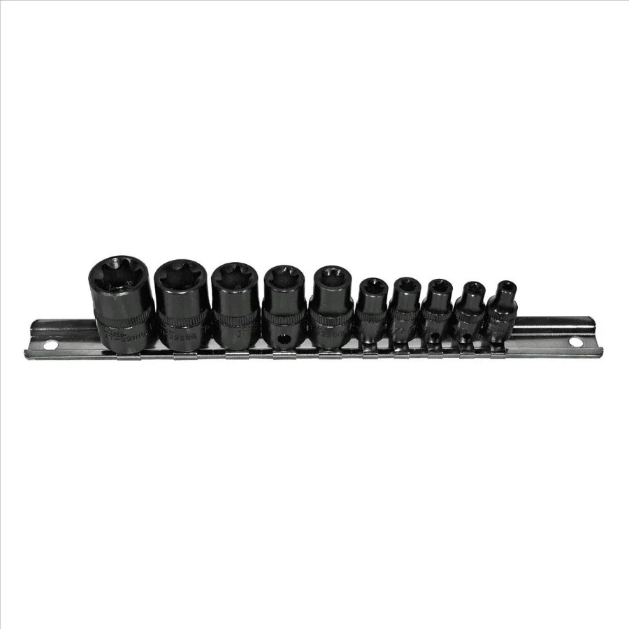 K-Tool 22870 10-pc External Torq Socket Set for Automotive Repair and Mechanical Maintenance Durable Chrome Vanadium Steel, Bla
K-Tool 22870 10-pc External Torq Socket Set for Automotive Repair and Mechanical Maintenance Durable Chrome Vanadium Steel, Bla