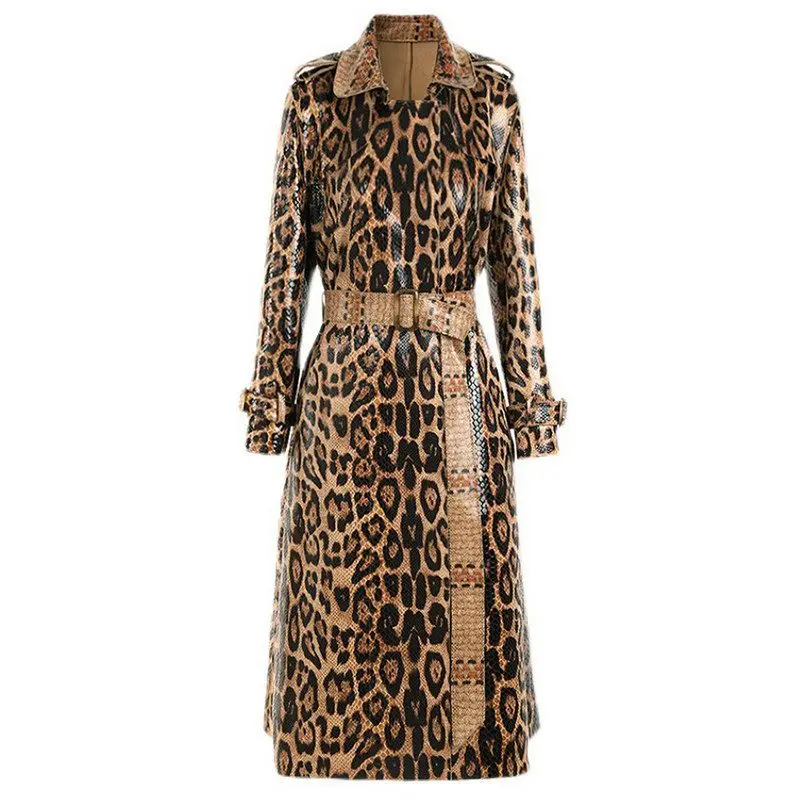 Long Sleeve PU Leather Coat Women's Spring Autumn New Style Snake Skin Leopard Print Long Coat Loose Fit Fashion Element Pres...
Long Sleeve PU Leather Coat Women's Spring Autumn New Style Snake Skin Leopard Print Long Coat Loose Fit Fashion Element Pres...