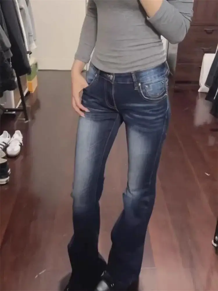 175 Tall Extended American Nostalgic Micro-pull Jeans Spice Girls Low-rise and Thin Versatile Elastic Flared Pants
175 Tall Extended American Nostalgic Micro-pull Jeans Spice Girls Low-rise and Thin Versatile Elastic Flared Pants