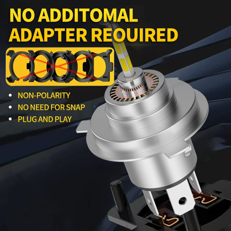 2PCS H4 LED Headlights Bulbs 4 Side CSP Mini Size 360°No Aark Area 3D Canbus Turbo High Low Beam Plug And Play Car Accessories
2PCS H4 LED Headlights Bulbs 4 Side CSP Mini Size 360°No Aark Area 3D Canbus Turbo High Low Beam Plug And Play Car Accessories